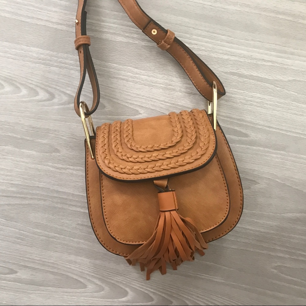 Tan Braided Crossbody Bag - Picture 4 of 5
